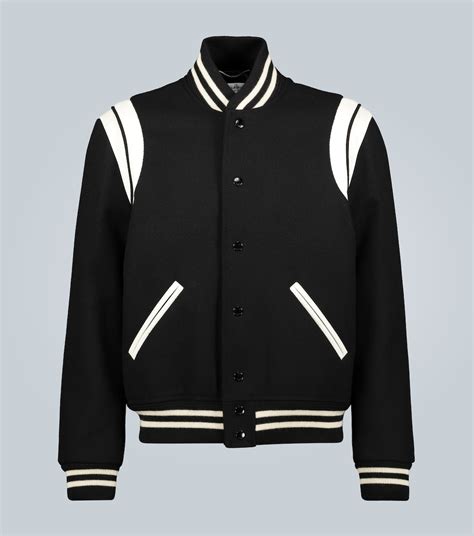 ysl jacke herren schwarz|ysl teddy jackets for men.